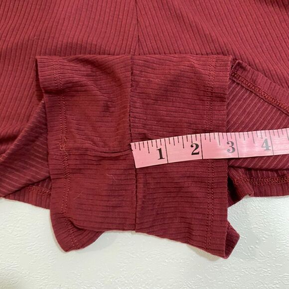 Pacsun L.A. Hearts Ribbed Burgundy Scoop Neck Romper NWT Size M - Picture 7 of 7